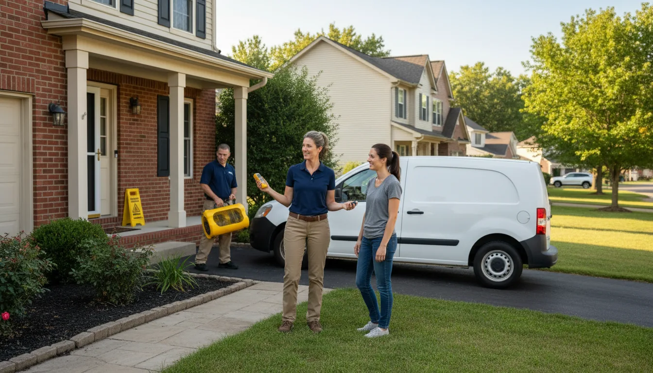 Residential water damage restoration in Ridgeway, IA